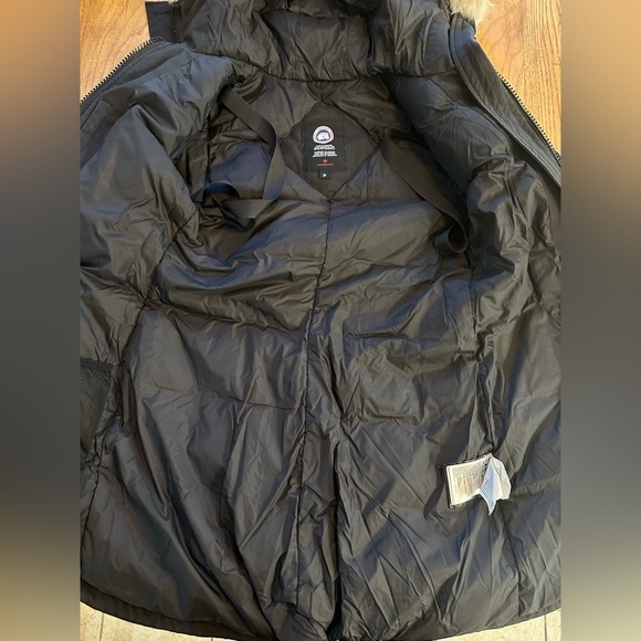Canada Goose Rossclair Parka Heritage Women’s Sz Small Black Coat Fur Hood Trim - Picture 16 of 16